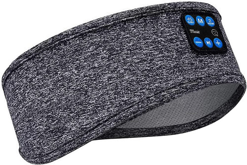 Sleep Headband White Noise Headphones Wireless Bluetooth Sports Built-In HD Stereo Speaker Side Sleepers Sleeping Running Yoga Workout Jogging Insomnia Travel Meditation Grey Version 2021-09